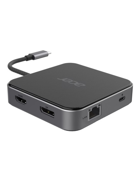 Acer 7-in-1 USB Type-C Dock | Ethernet LAN (RJ-45) ports 1 | DisplayPorts quantity 1 | HDMI ports quantity 1