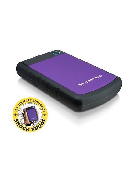 External HDD, TRANSCEND, StoreJet, 2TB, USB 3.0, Colour Purple, TS2TSJ25H3P