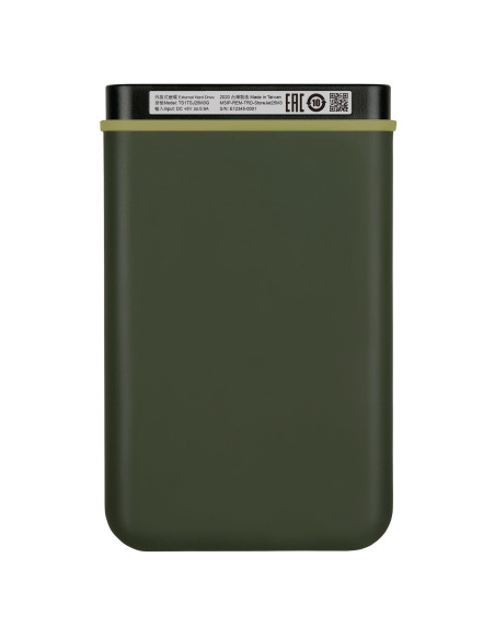 External HDD, TRANSCEND, StoreJet, 1TB, USB 3.1, Colour Green, TS1TSJ25M3G