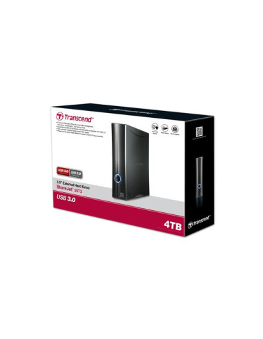 External HDD, TRANSCEND, StoreJet, 4TB, USB...
