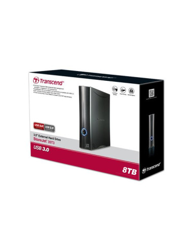External HDD, TRANSCEND, StoreJet, 8TB, USB...