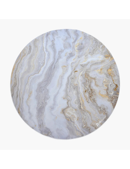 Arozzi Zona Round Floor Pad | White Marble