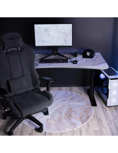 Arozzi Zona Round Floor Pad | White Marble