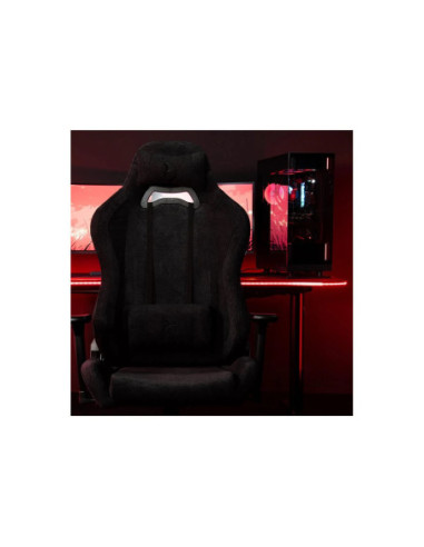 Arozzi Torretta Soft Fabric | Gaming Chair | Metal/Reinforced nylon | Pure Black