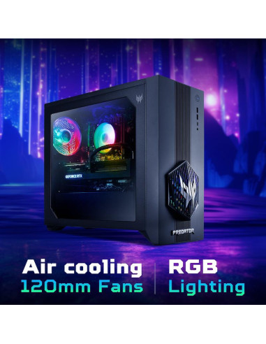 PC, ACER, Desktop, Intel Core Ultra 7, 265F, 32 GB, DDR5-SDRAM, NVIDIA GeForce RTX 5060, On board graphics Not available, Wi-Fi